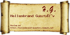 Hellenbrand Gusztáv névjegykártya