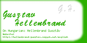 gusztav hellenbrand business card
