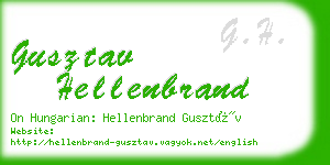 gusztav hellenbrand business card